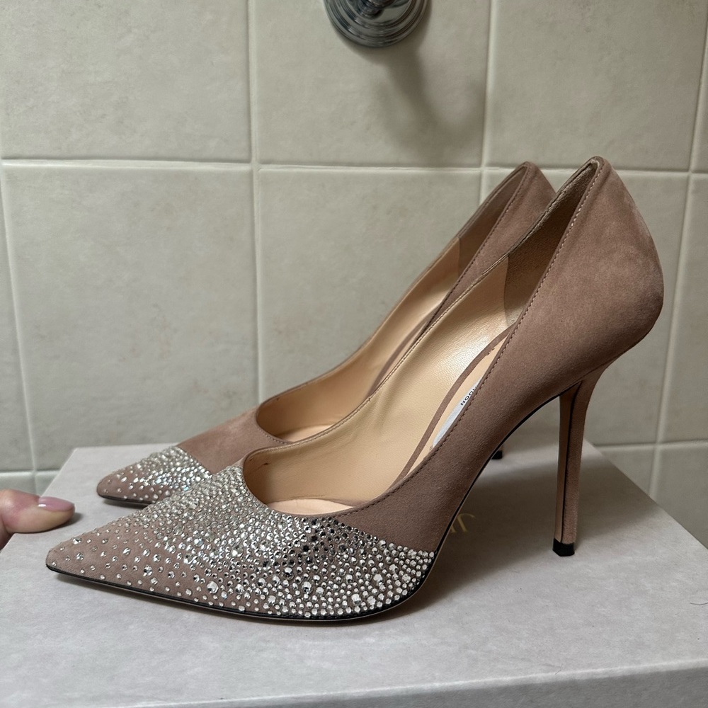 Jimmy Choo Brige Heels with Crystal